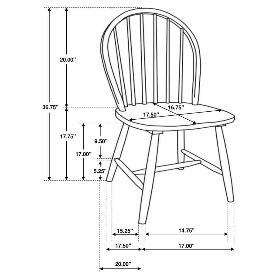 Cinder Dining Chairs (includes 4 chairs) by Coaster