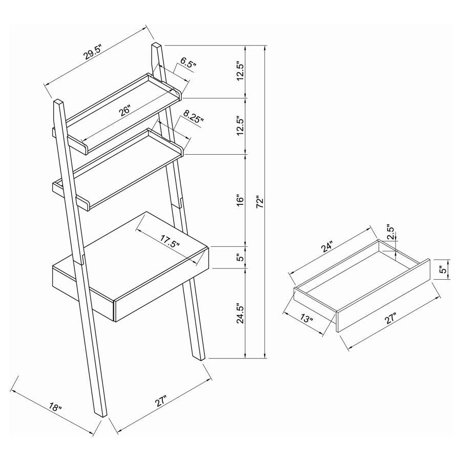 Colella Writing Ladder Desk by Coaster