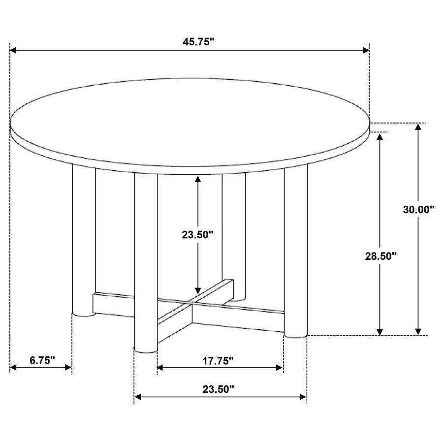 Crestmore Round Dining Table by Coaster