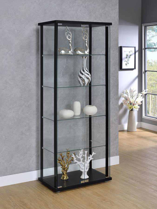 Delphinium Glass Curio Cabinet Cabinet by Coaster