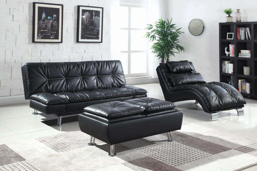 Dilleston Black Sofa Bed By Coaster – Dallas Furniture Online