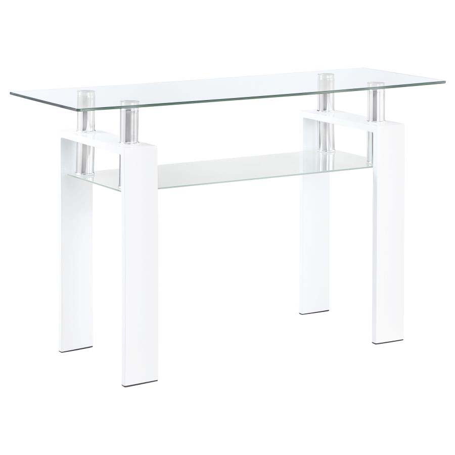 Dyer White Sofa Table by Coaster