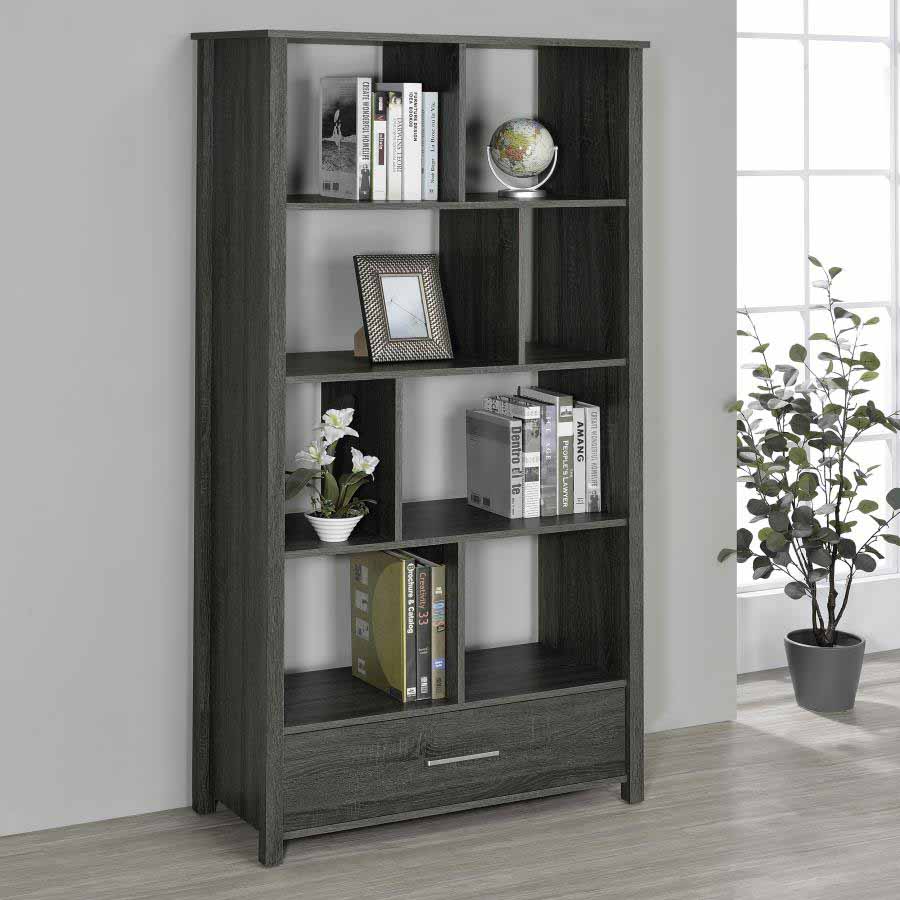 Dylan Weathered Grey Bookcase by Coaster