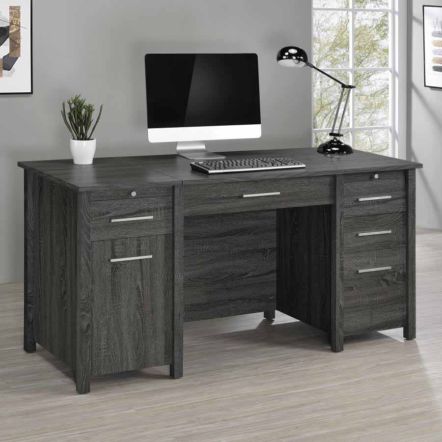 Dylan Weathered Grey Lift Top Desk by Coaster