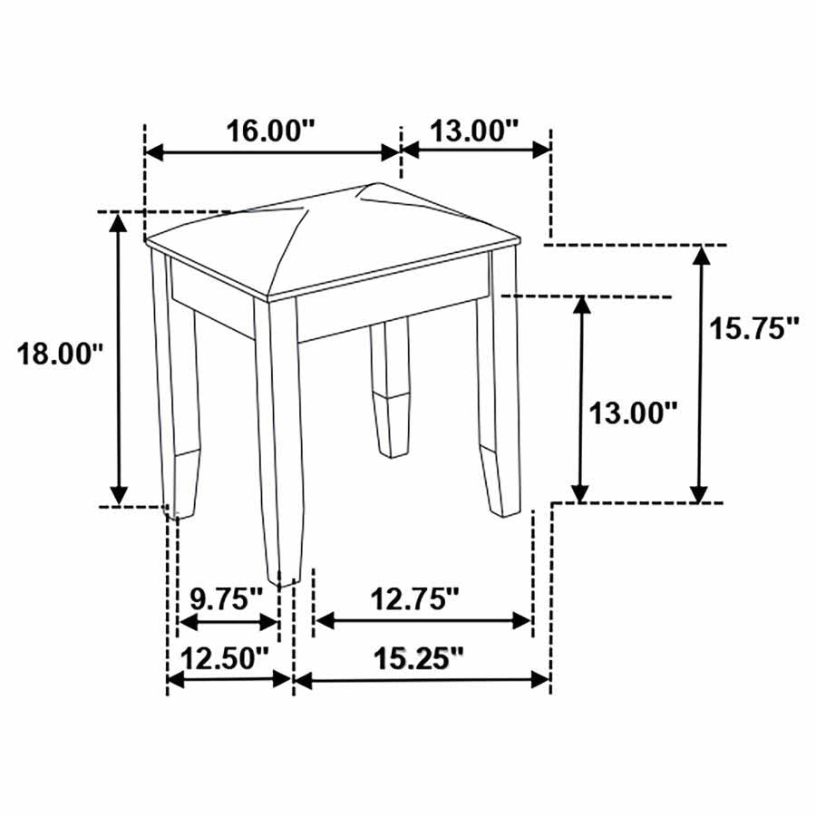 Felicity Vanity Stool by Coaster