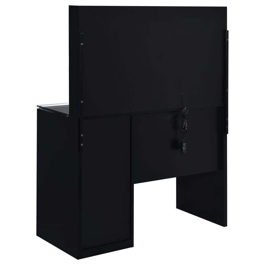 Flora Black LED Mirror Vanity by Coaster
