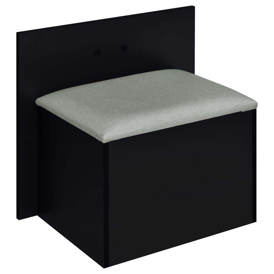 Flora Black LED Mirror Vanity by Coaster