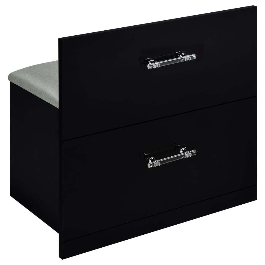 Flora Black LED Mirror Vanity by Coaster