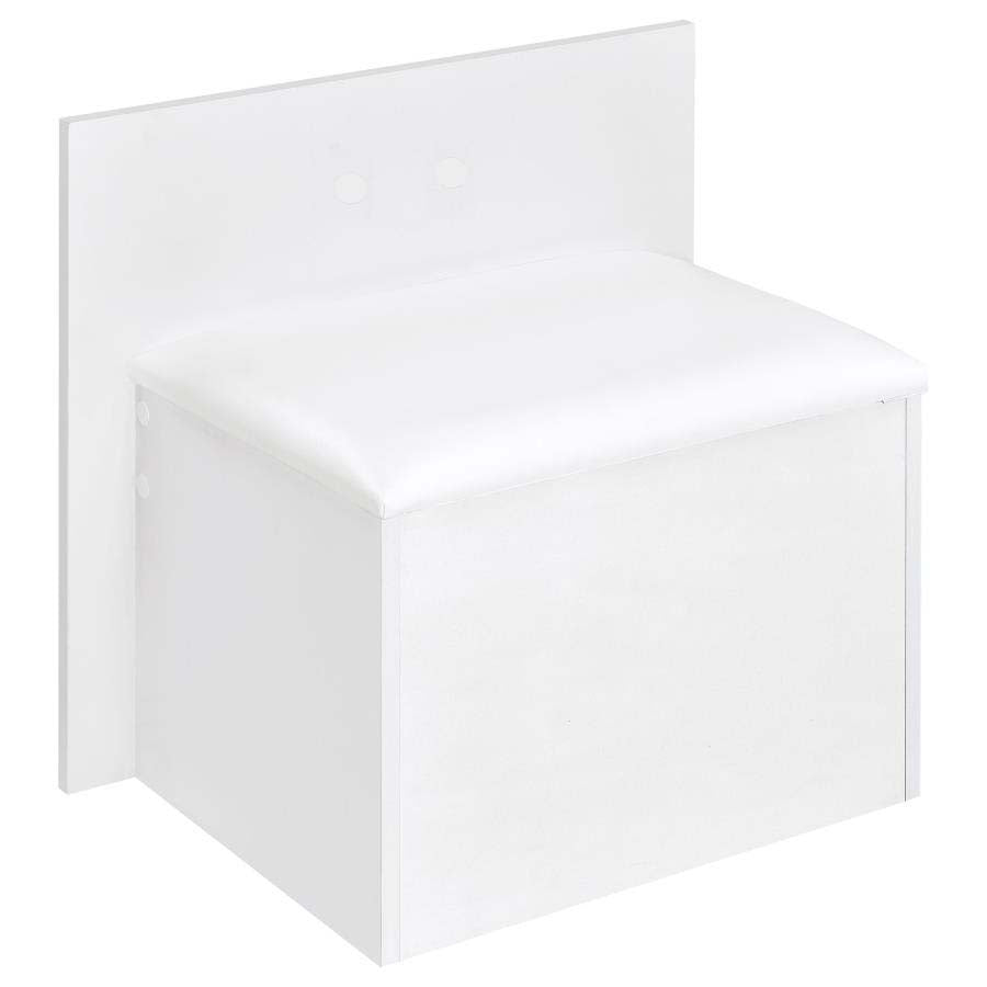 Flora White LED Mirror Vanity by Coaster