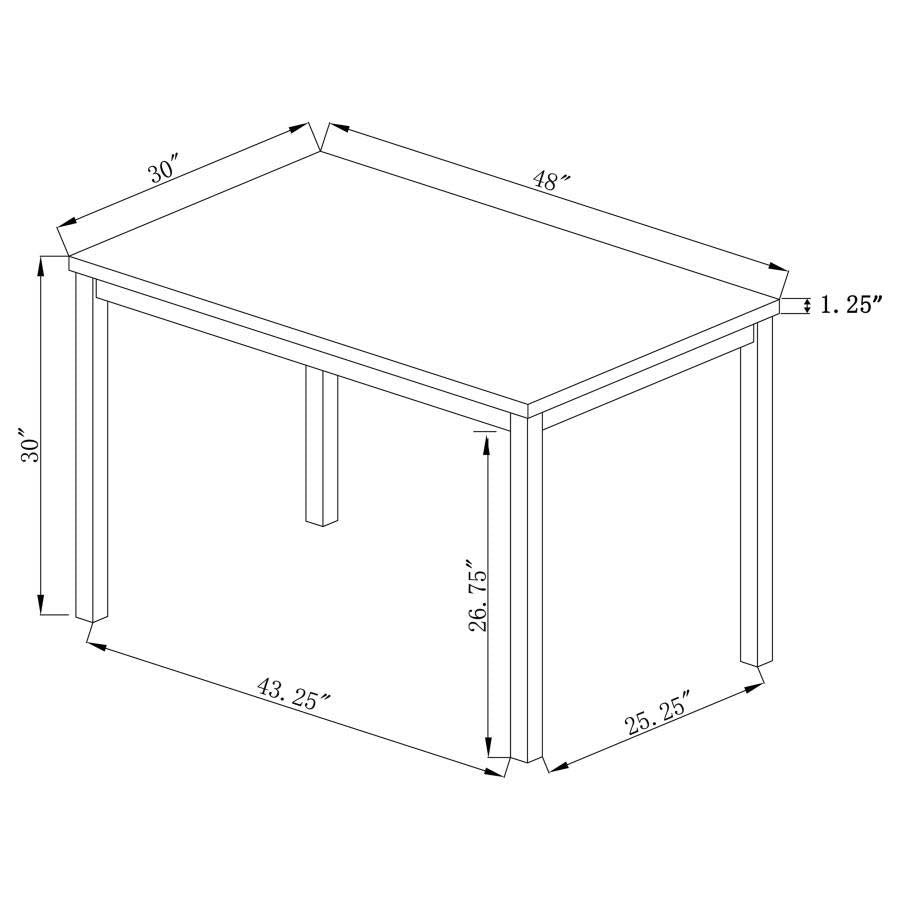 Garza Dining Set (table and 4 chairs) by Coaster