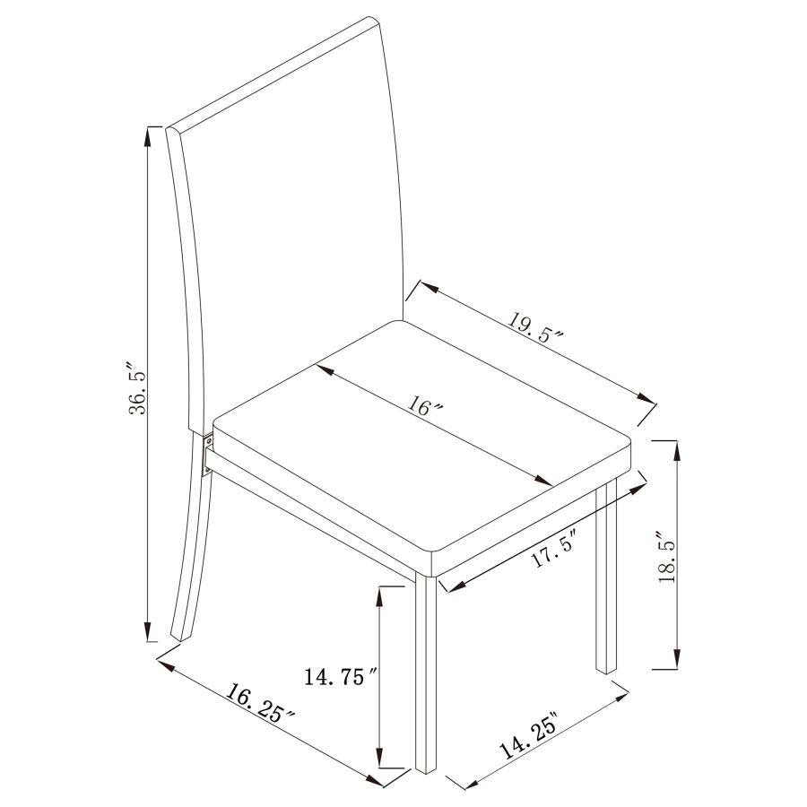 Garza Dining Set (table and 4 chairs) by Coaster