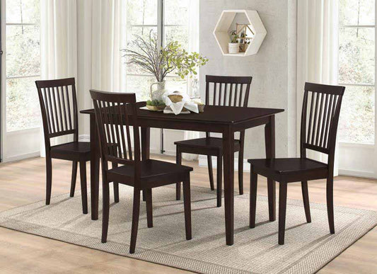 Gomez Dining Set (table and 4 chairs) by Coaster