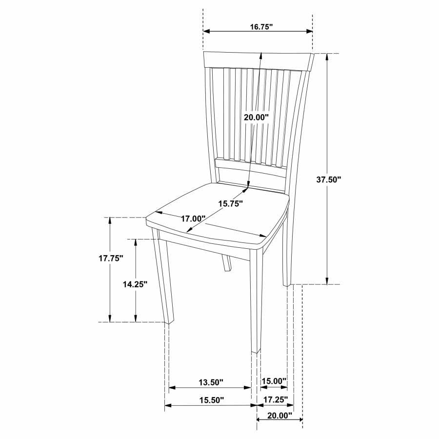 Gomez Dining Set (table and 4 chairs) by Coaster