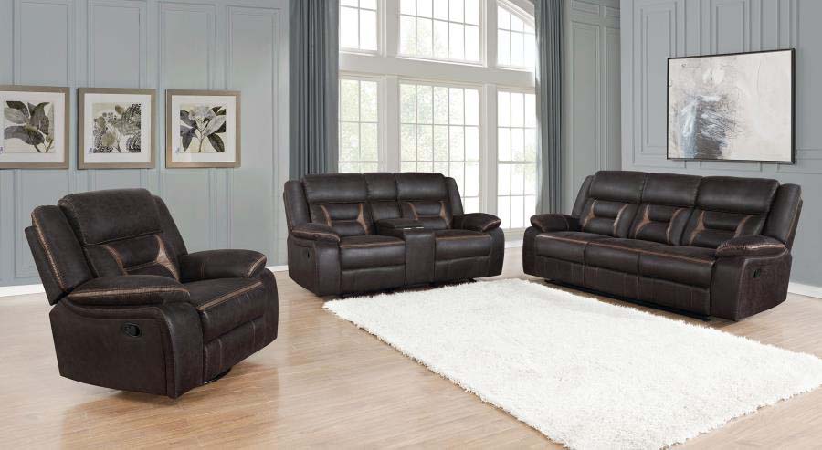 Greer Brown Swivel Glider Reclining Chair by Coaster