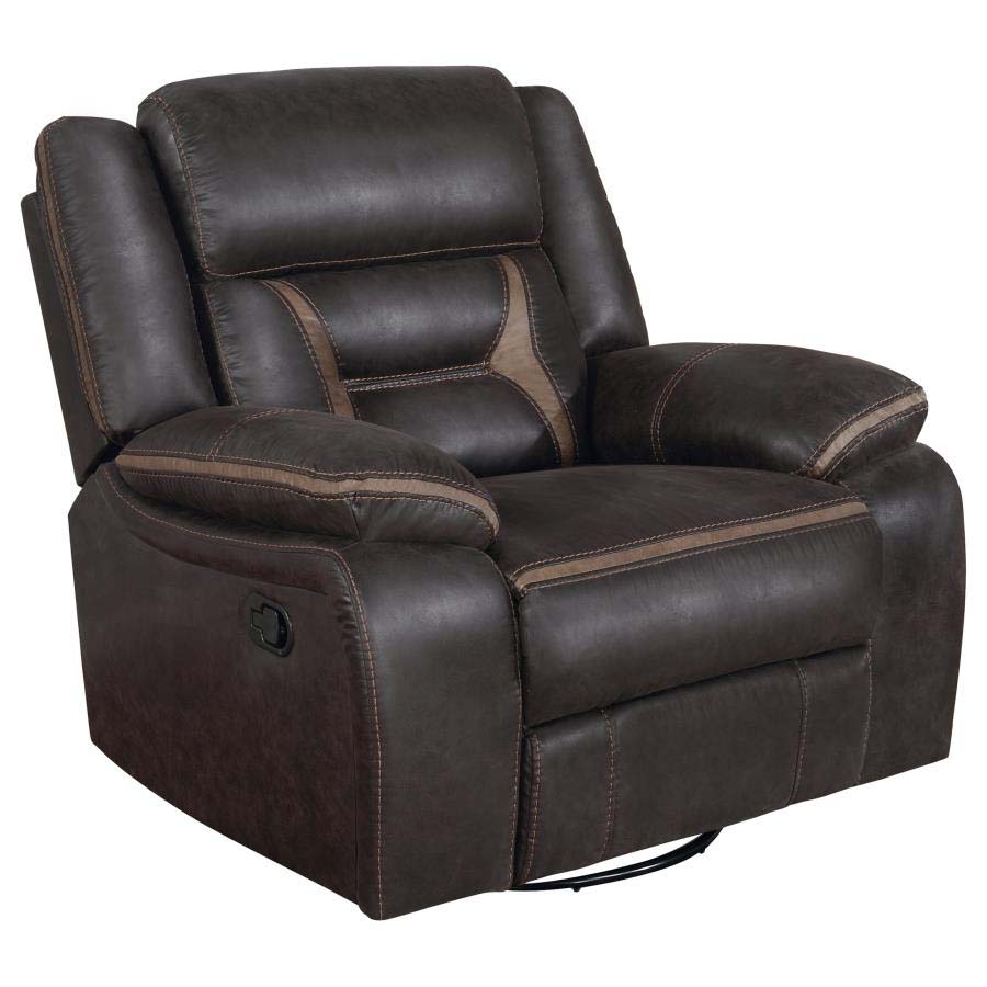 Greer Brown Swivel Glider Reclining Chair by Coaster