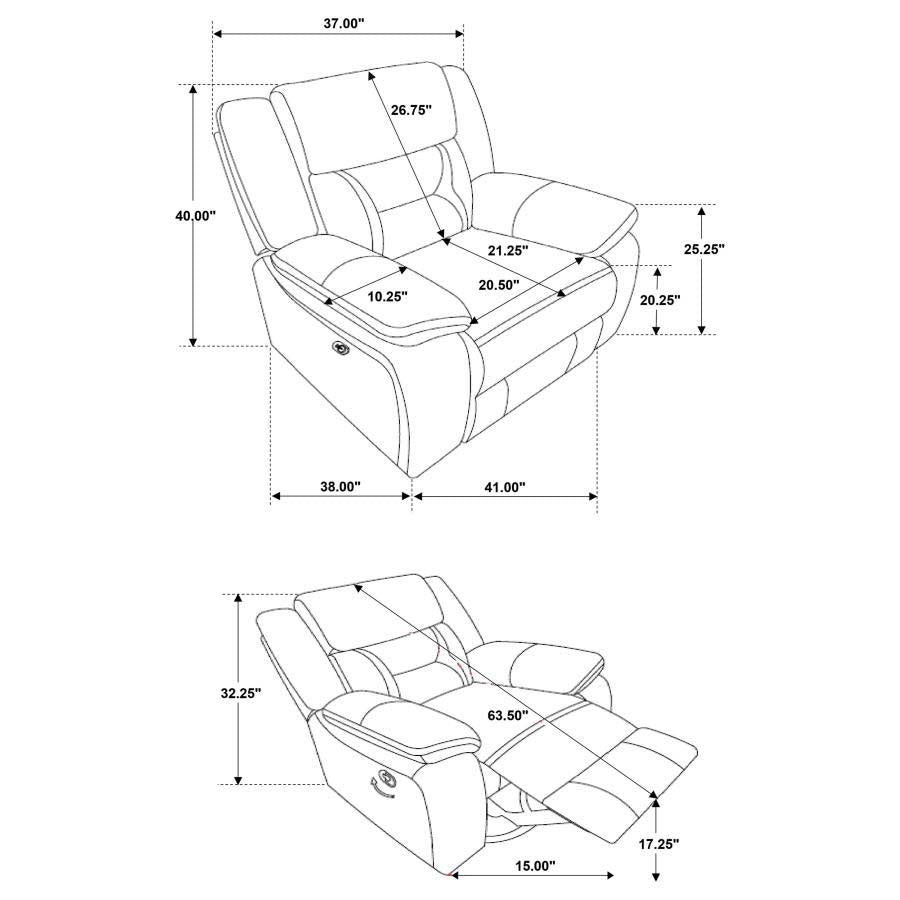 Greer Brown Swivel Glider Reclining Chair by Coaster