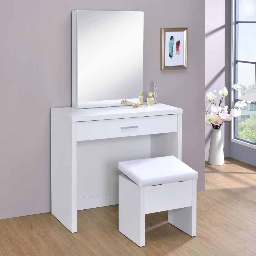 Harvey Vanity Set with Lift-Top Stool by Coaster