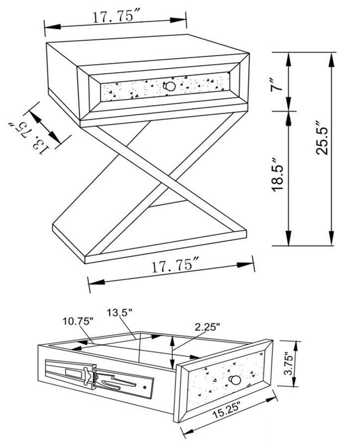 Hazel Accent Table by Coaster