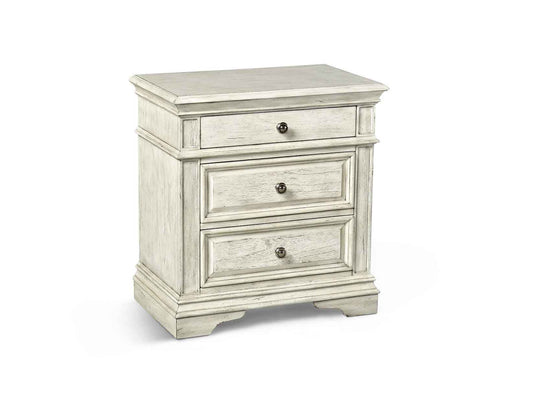 Highland Park Cathedral White Nightstand by Steve Silver