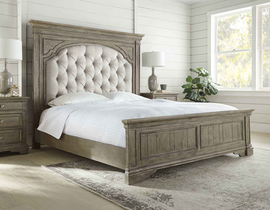 Highland Park Waxed Driftwood Queen Bed Frame by Steve Silver