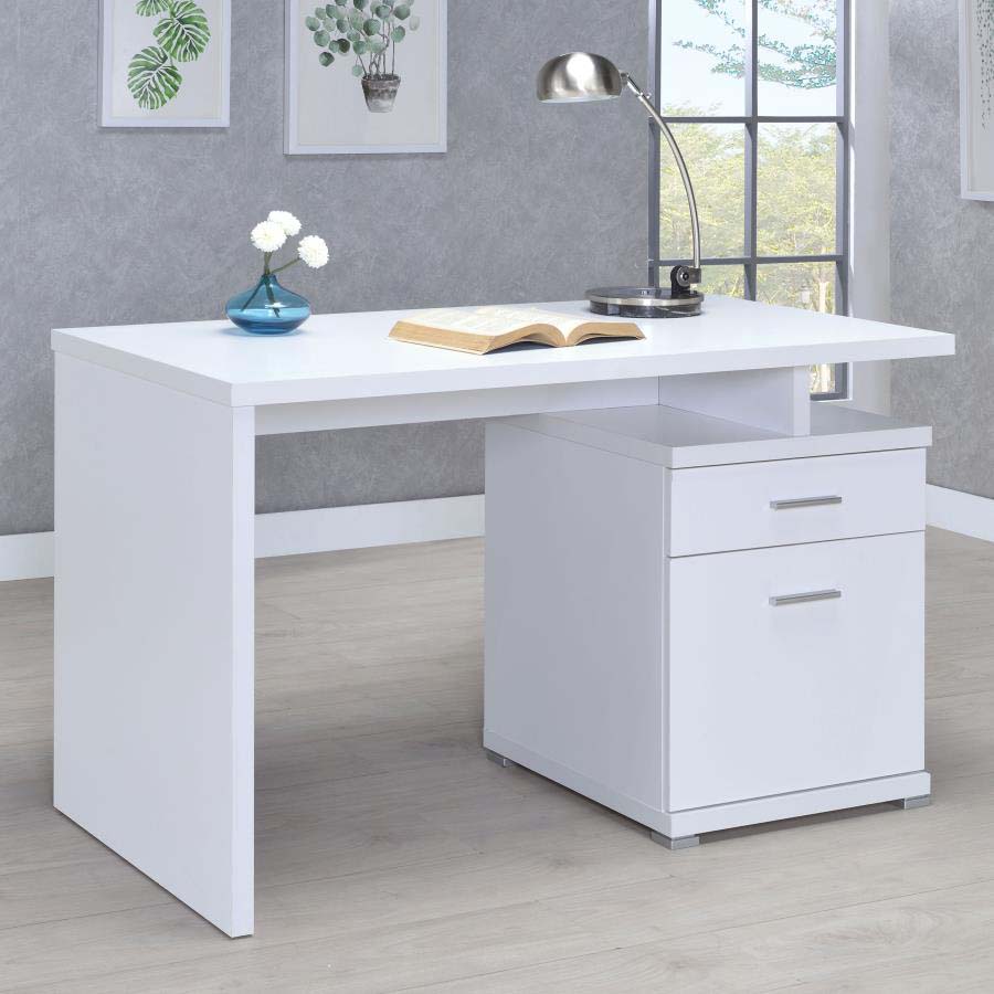 Irving White Computer Desk by Coaster