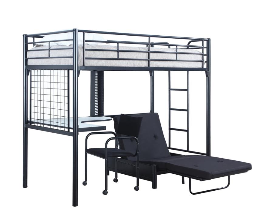 Jenner Futon Workstation Loft Bed by Coaster