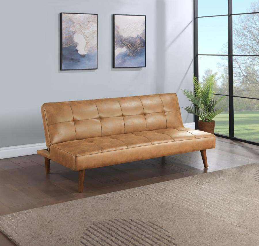 Jenson Coffee Brown Sofa Bed by Coaster