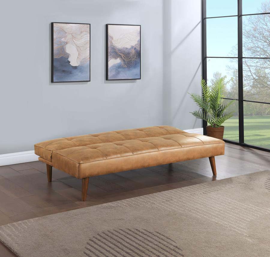 Jenson Saddle Brown Sofa Bed by Coaster