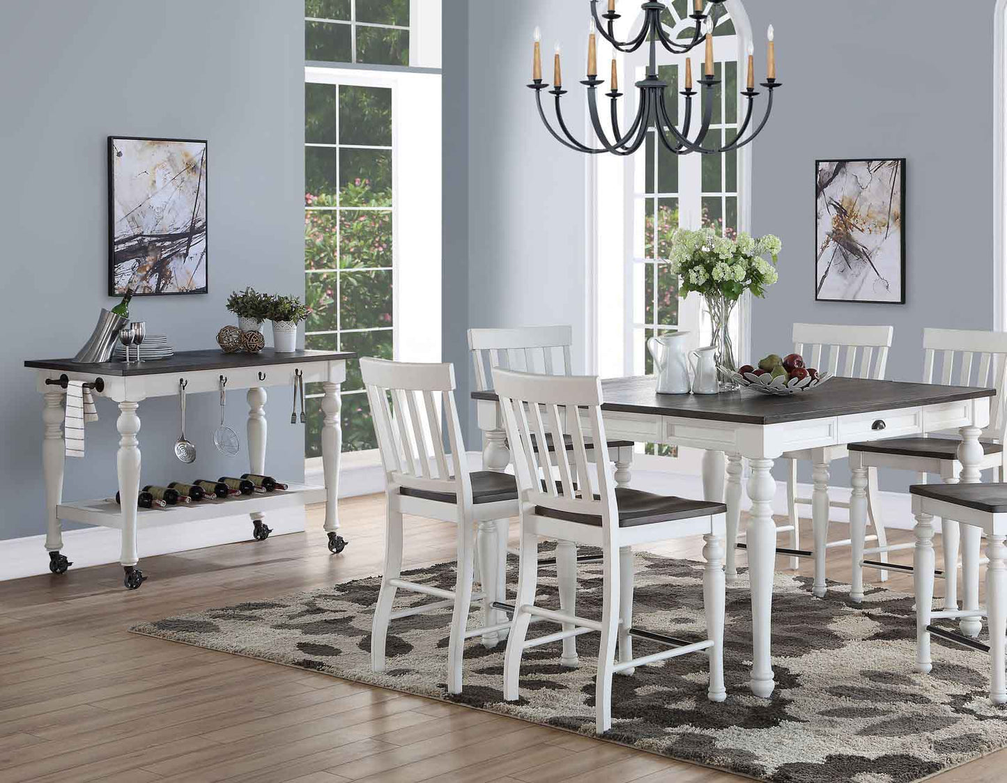 Joanna Two-Tone Counter Height Chairs (includes 2 chairs) by Steve Silver