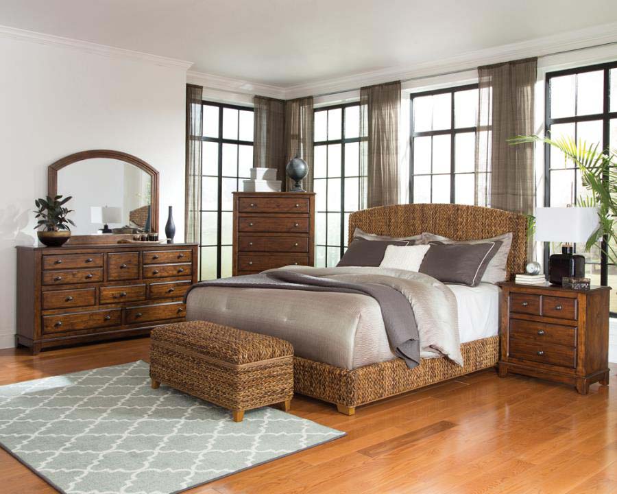 King Laughton Woven Banana Leaf Headboard by Coaster