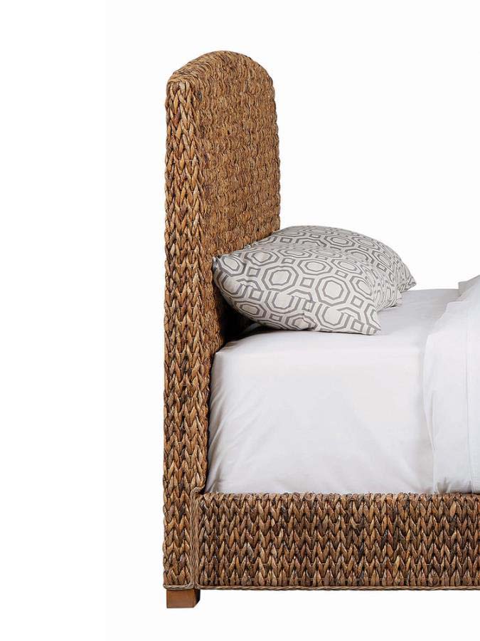 King Laughton Woven Banana Leaf Bed Frame by Coaster