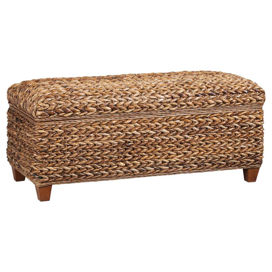 Laughton Woven Banana Leaf Storage Bench by Coaster