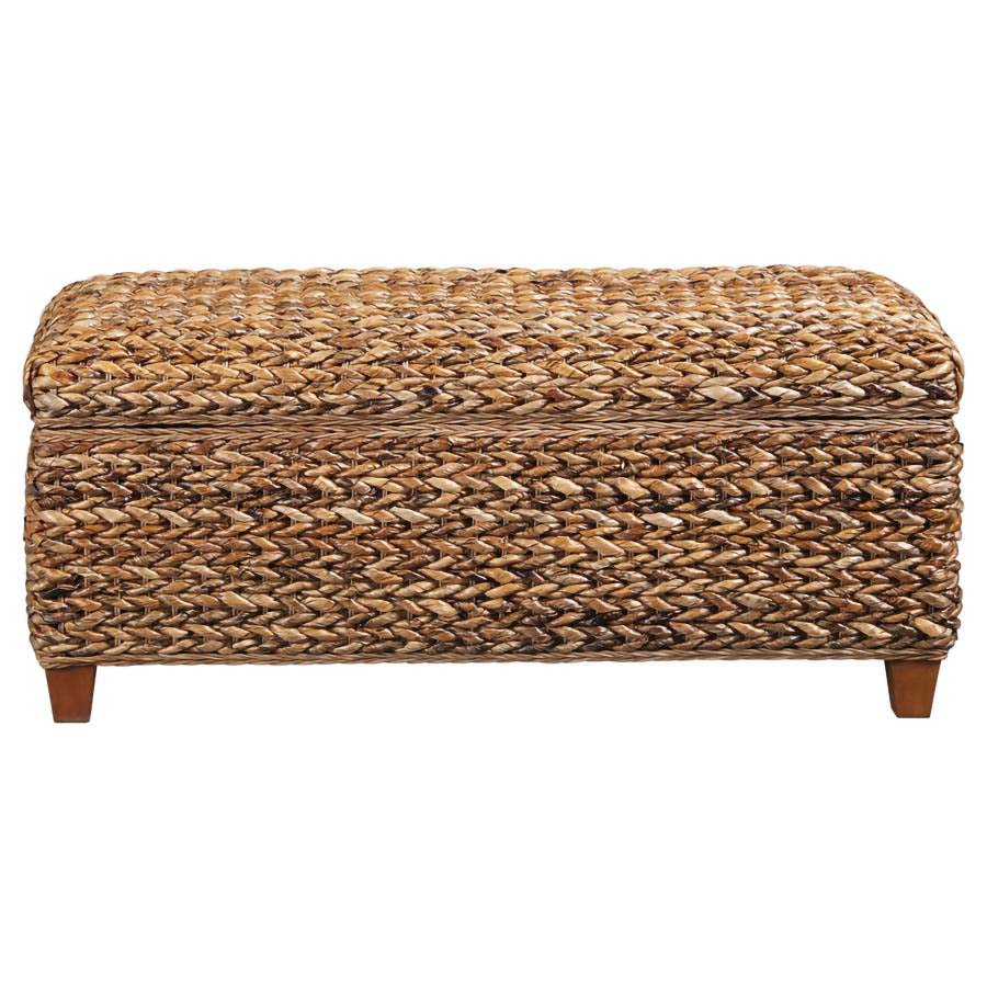 Laughton Woven Banana Leaf Storage Bench by Coaster