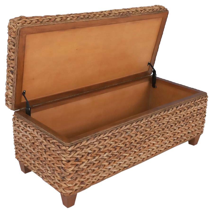 Laughton Woven Banana Leaf Storage Bench by Coaster