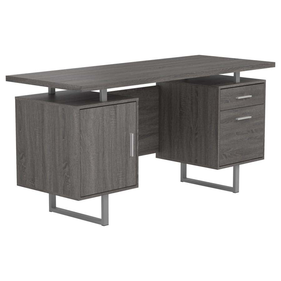 Lawtey Weathered Grey Desk by Coaster