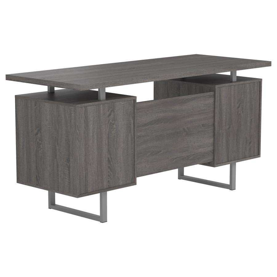 Lawtey Weathered Grey Desk by Coaster