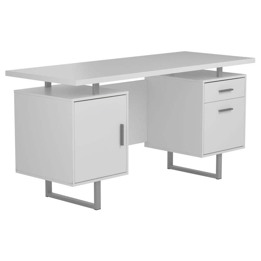 Lawtey White Desk by Coaster