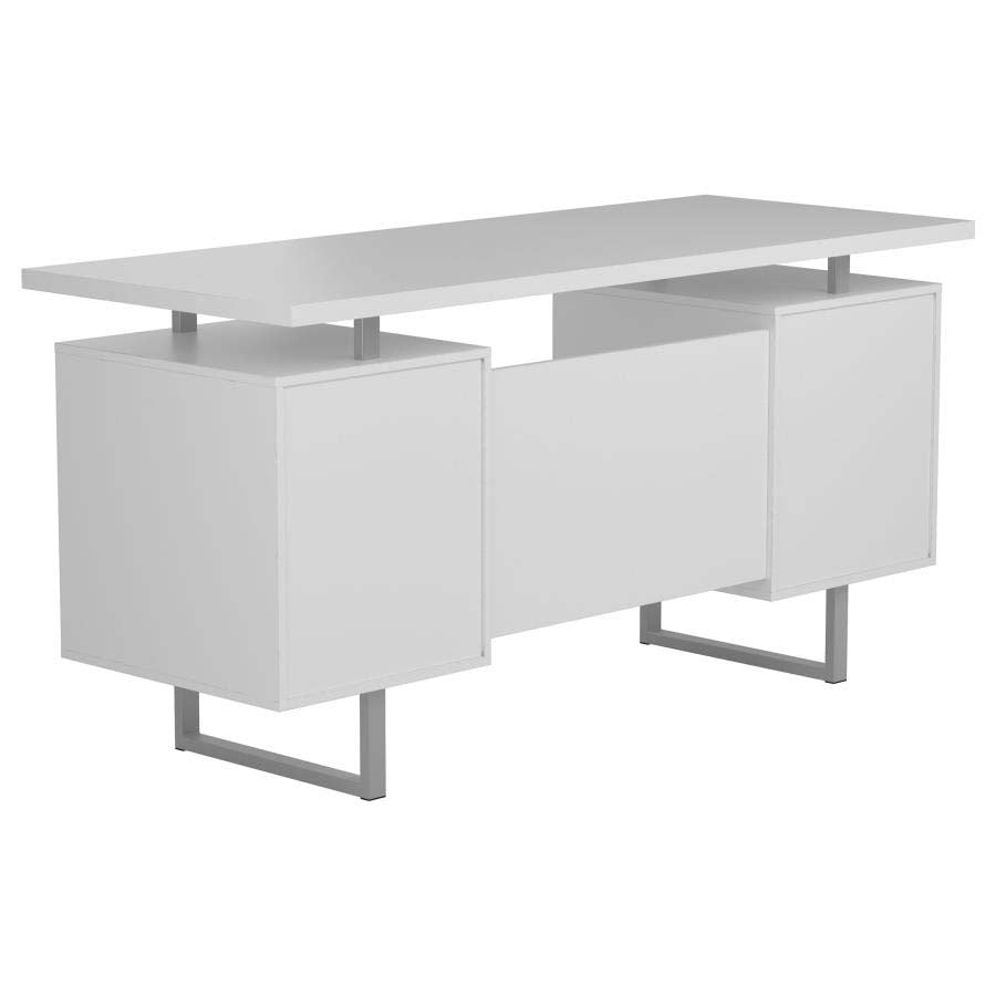Lawtey White Desk by Coaster