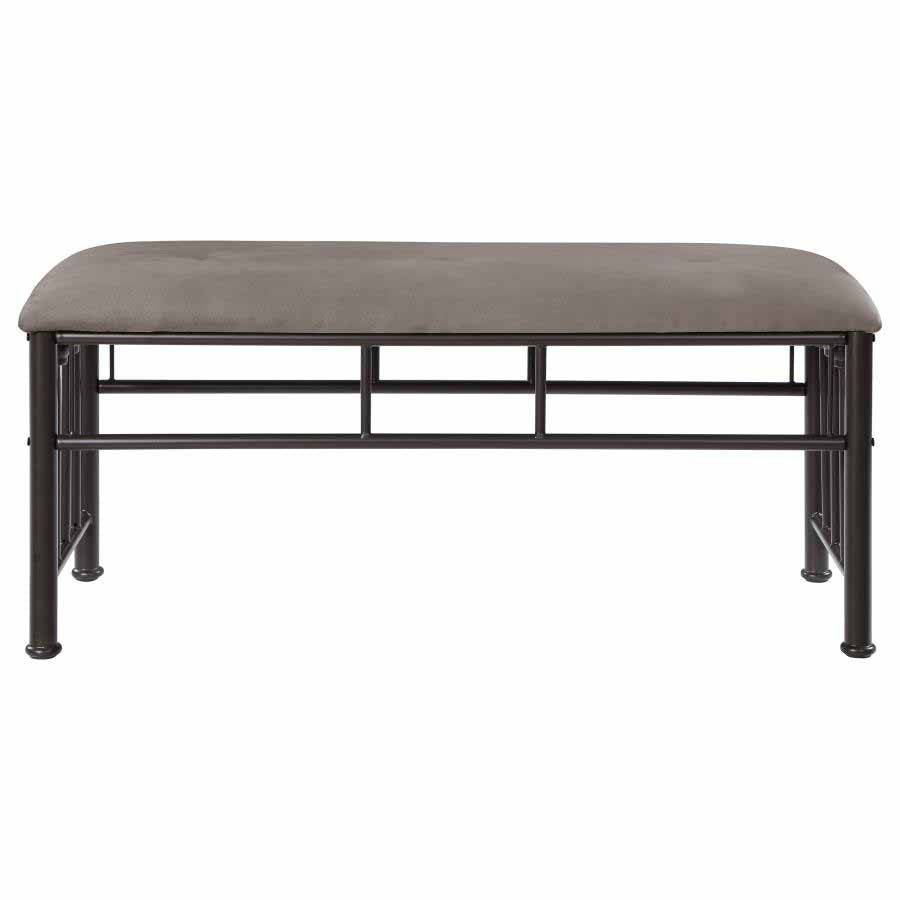 Livingston Dark Bronze and Brown Bench by Coaster