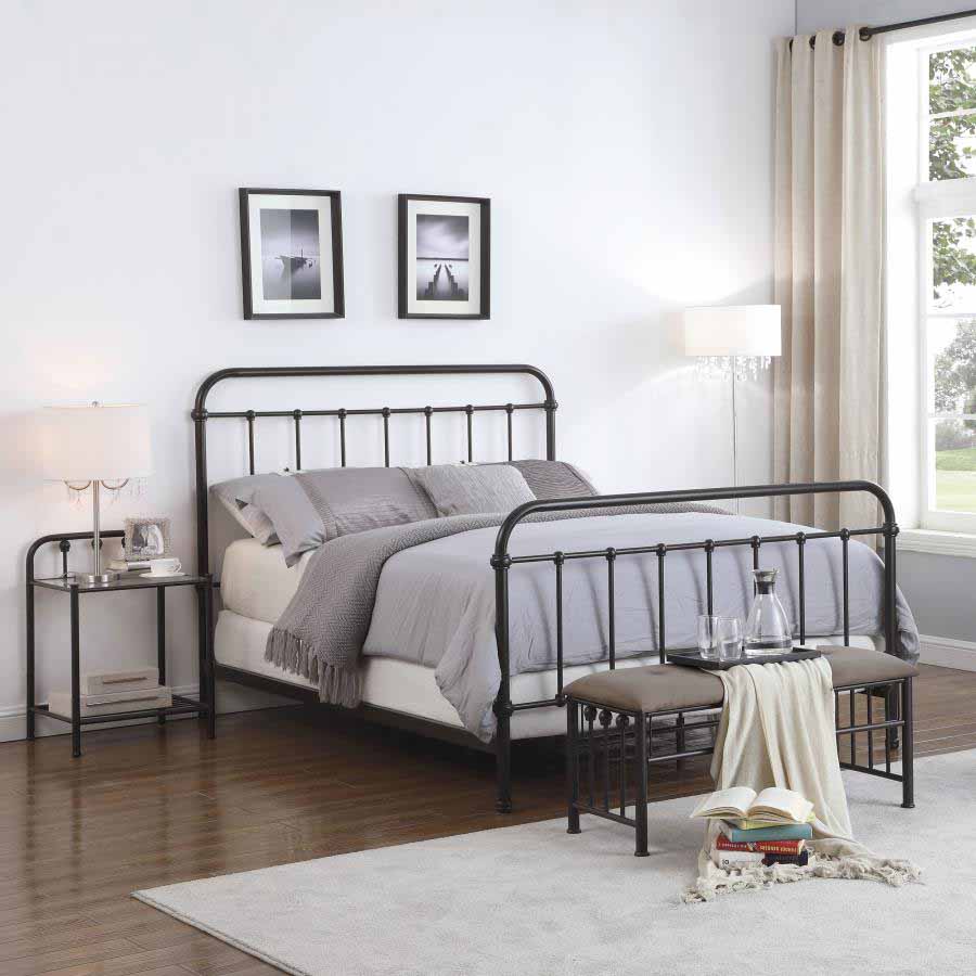 Full Livingston Dark Bronze Bed Frame by Coaster