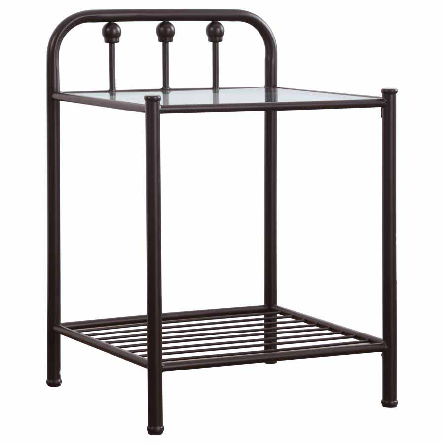 Livingston Dark Bronze Metal Nightstand by Coaster