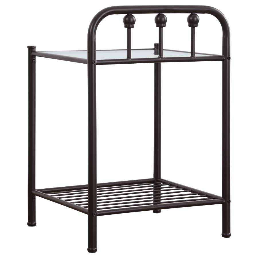 Livingston Dark Bronze Metal Nightstand by Coaster