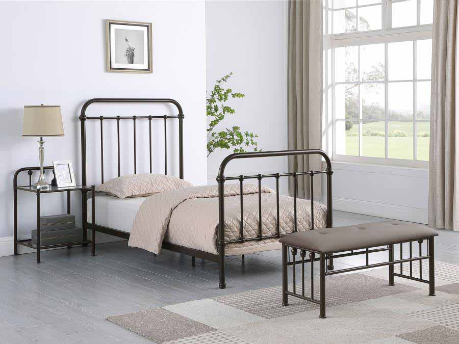 Livingston Dark Bronze Day Bed with Trundle by Coaster