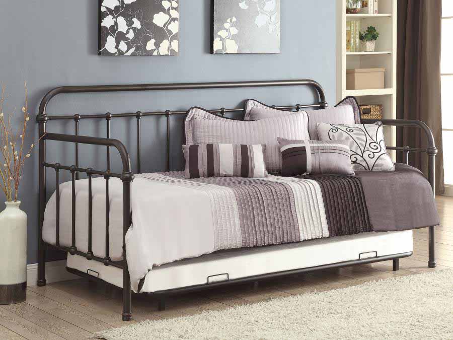 Livingston Dark Bronze Day Bed with Trundle by Coaster