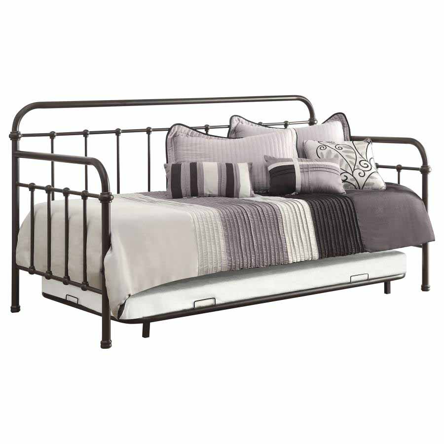 Livingston Dark Bronze Day Bed with Trundle by Coaster