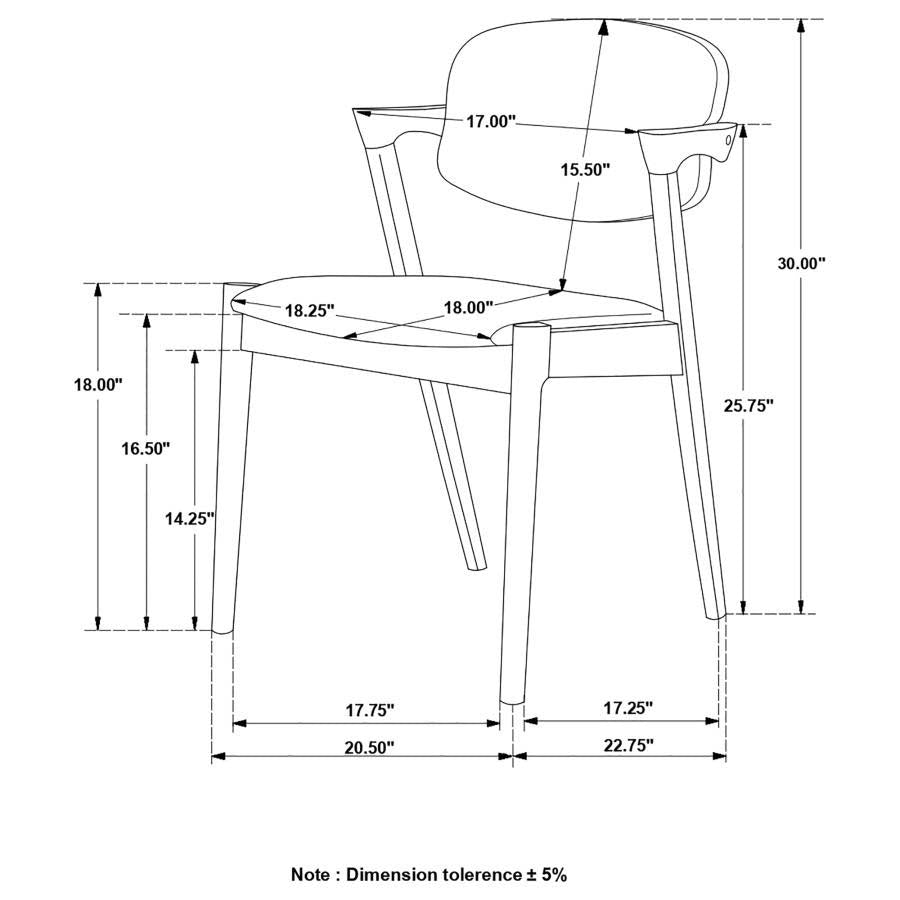 Malone Dining Chairs (includes 2 chairs) by Coaster