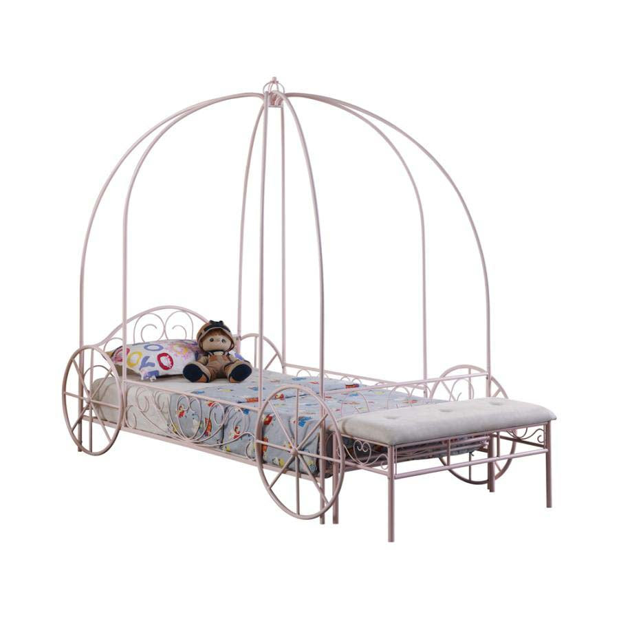 Twin Massi Princess Carriage Canopy Platform Bed Frame by Coaster