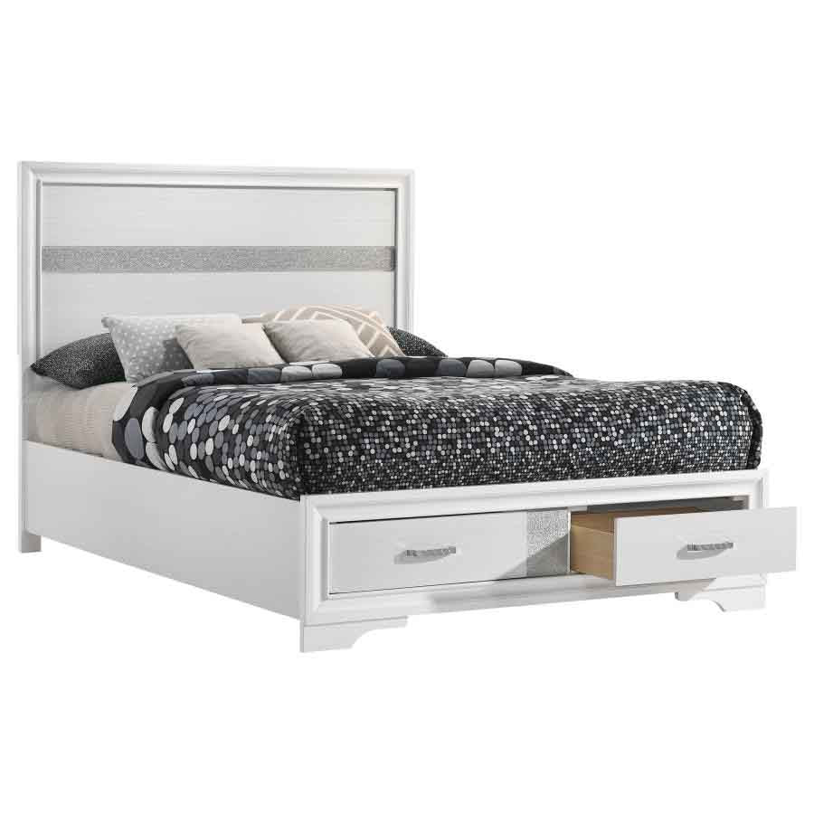 Full Miranda White Storage Bed Frame by Coaster