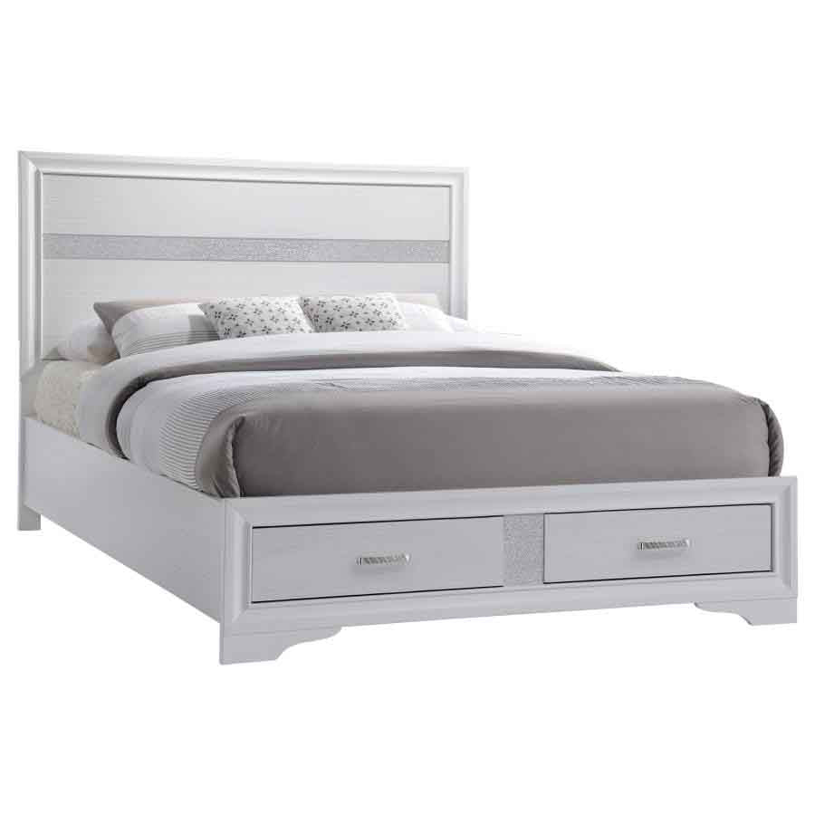 Queen Miranda White Storage Bed Frame by Coaster