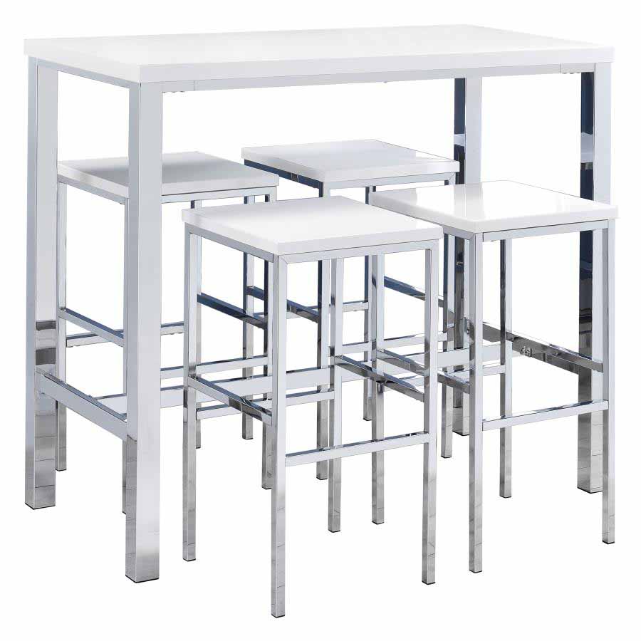 Natividad Bar Height Set (table and 4 stools) by Coaster